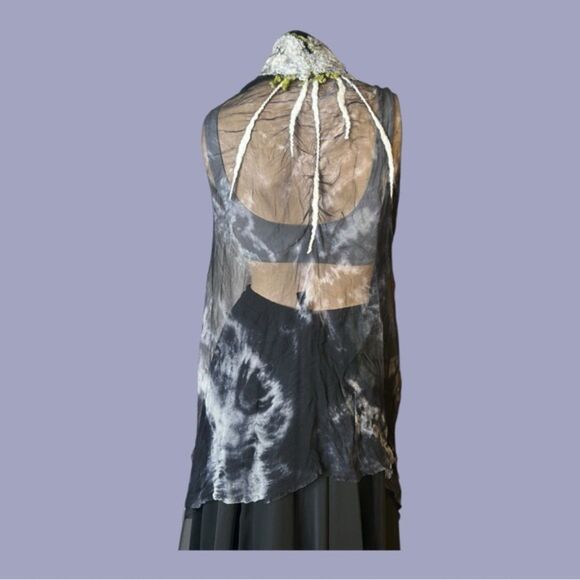 Nuno Felted Tie-Dye Shawl with Raw Edges – Handmade NWOT - Picture 3 of 7